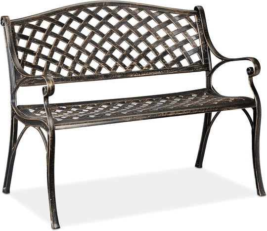 Garden Bench 2 Seater Terrace Patio Antique-Looking Design