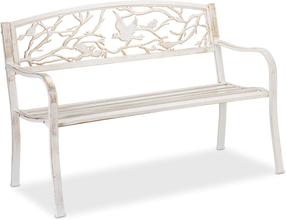 Garden Bench Bird Design 2 Seater Vintage