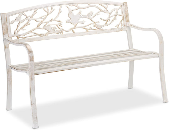 Garden Bench Bird Design 2 Seater Vintage
