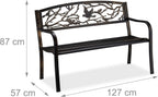 Garden Bench Bird Design 2 Seater Vintage