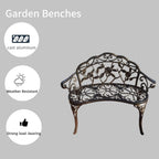 Garden Bench Metal Aluminium Rose