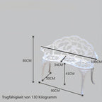 Garden Bench Metal Aluminium Rose