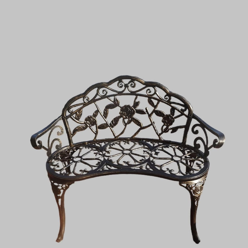 Garden Bench Metal Aluminium Rose