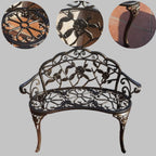 Garden Bench Metal Aluminium Rose