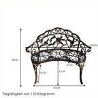 Garden Bench Metal Aluminium Rose