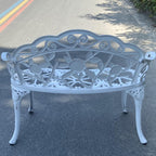 Garden Bench Metal Aluminium Rose