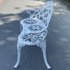 Garden Bench Metal Aluminium Rose