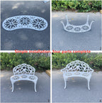 Garden Bench Metal Aluminium Rose