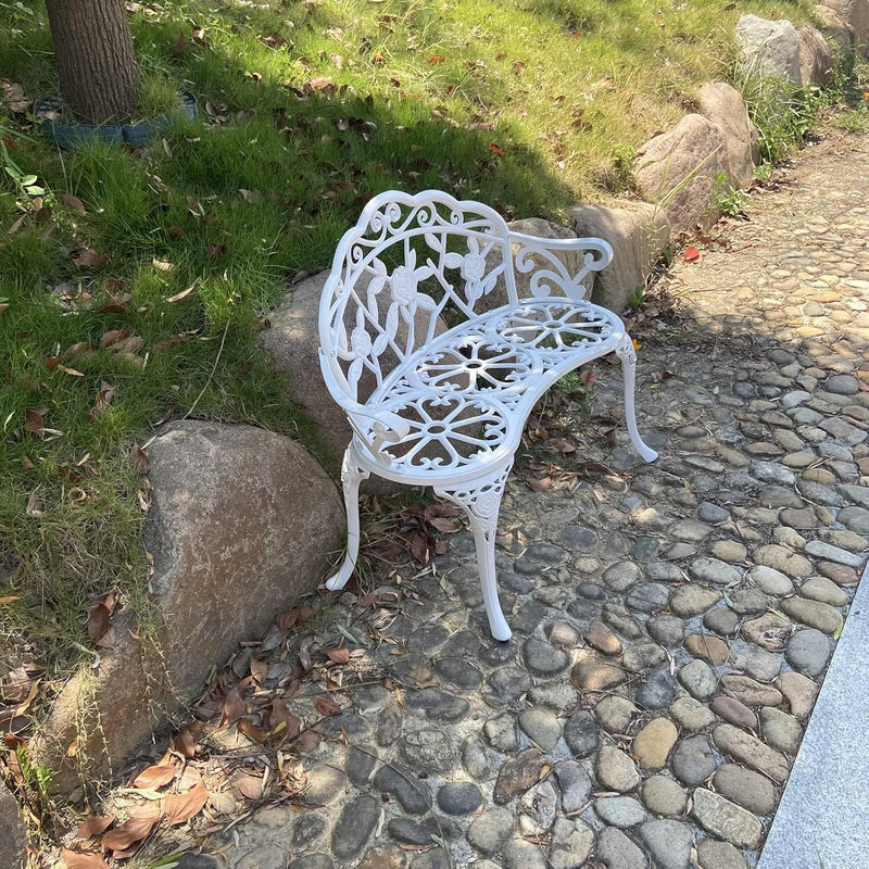 Garden Bench Metal Aluminium Rose