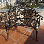 Garden Bench Metal Aluminium Rose