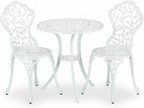 Garden Bistro Set 3-Piece Table 2 Chairs Antique