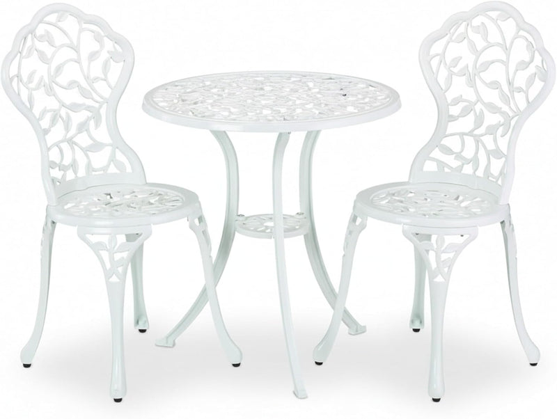 Garden Bistro Set 3-Piece Table 2 Chairs Antique