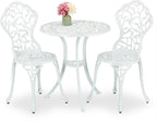 Garden Bistro Set 3-Piece Table 2 Chairs Antique