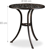 Garden Bistro Set 3-Piece Table 2 Chairs Antique