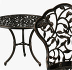 Garden Bistro Set 3-Piece Table 2 Chairs Antique