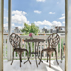 Garden Bistro Set 3-Piece Table 2 Chairs Antique