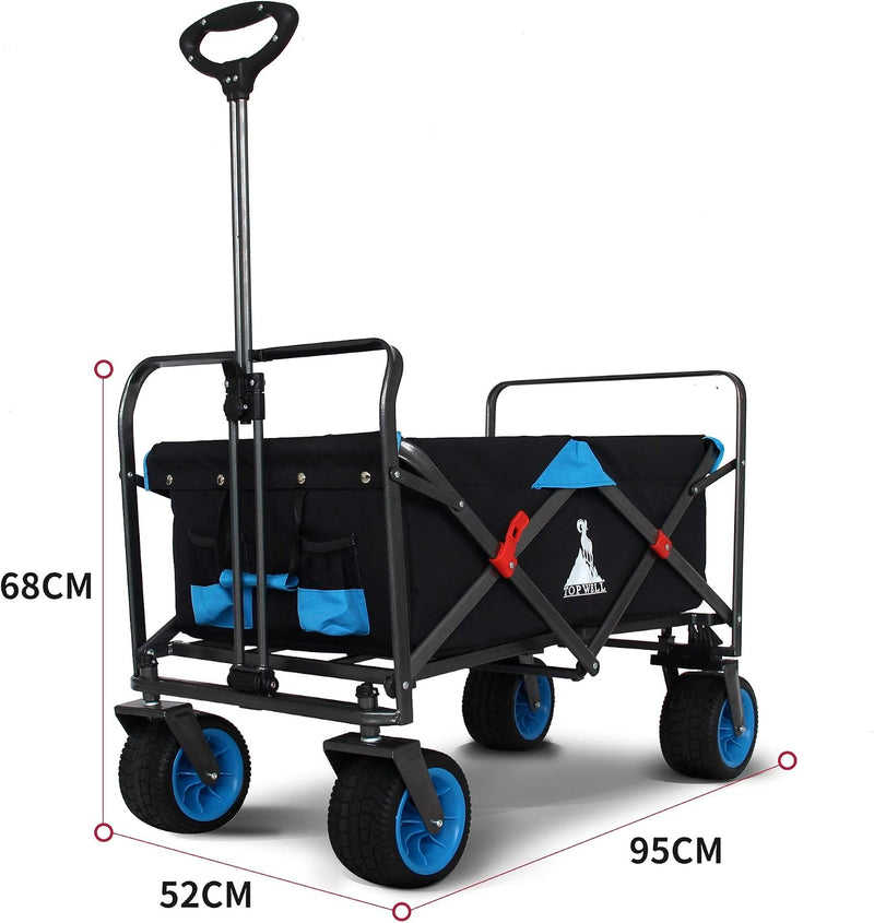 Garden Collapsible Wagon All-Terrain Trolley