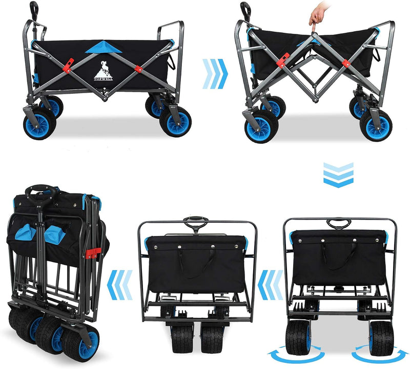 Garden Collapsible Wagon All-Terrain Trolley