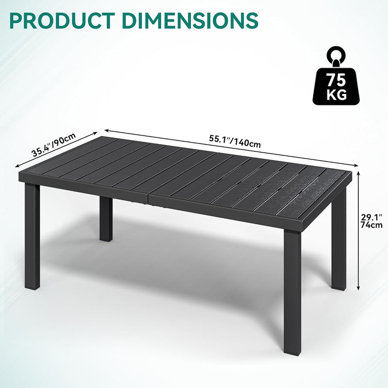 Garden Dining Table 78x78CM Square