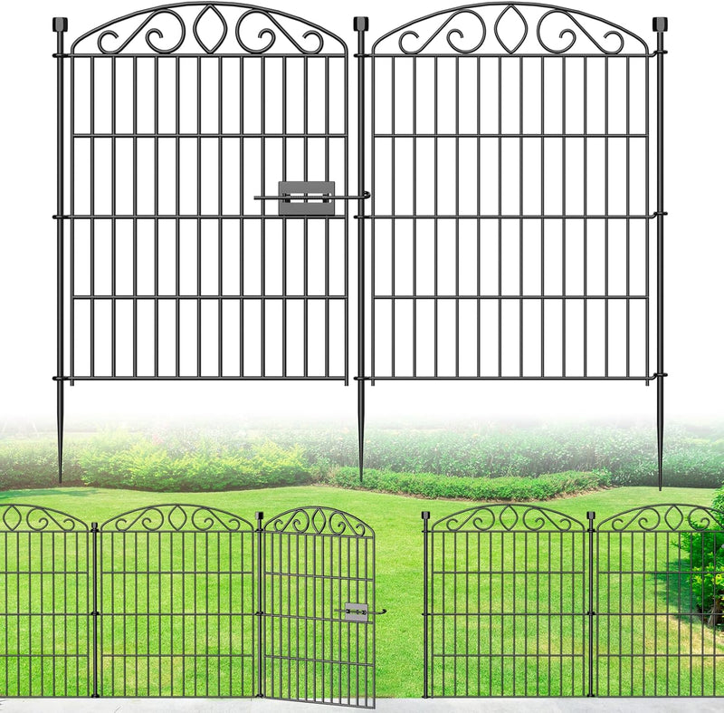 12 Panel No Dig Decorative Garden Fence