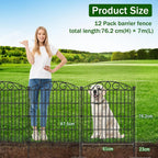 Garden Fence 12 Panel 76.2CM H X 7
