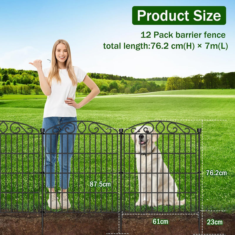 12 Panel No Dig Decorative Garden Fence
