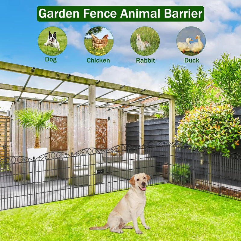 12 Panel No Dig Decorative Garden Fence