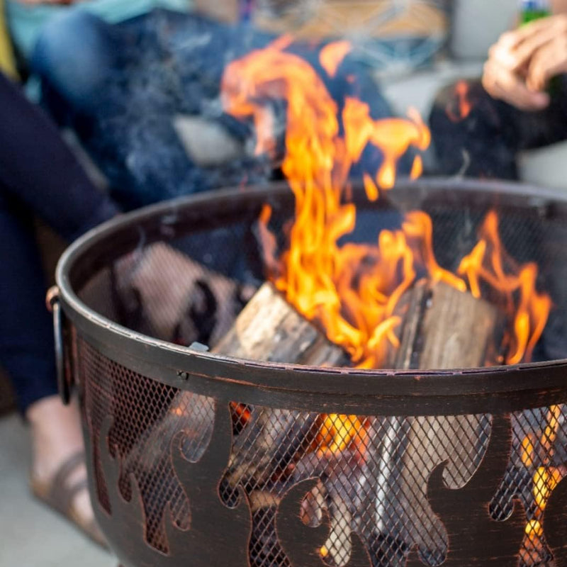 Garden Fire Pit Classic Wildfire Steel Firebowl