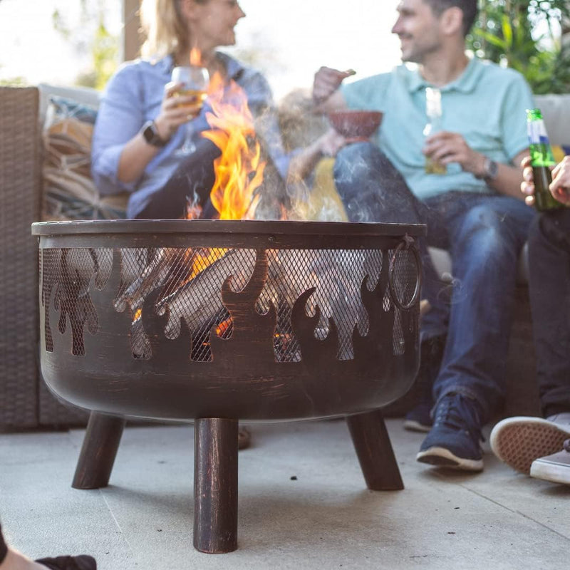 Garden Fire Pit Classic Wildfire Steel Firebowl