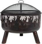 Garden Fire Pit Classic Wildfire Steel Firebowl