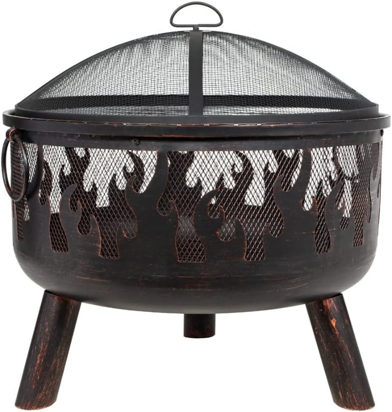Garden Fire Pit Classic Wildfire Steel Firebowl