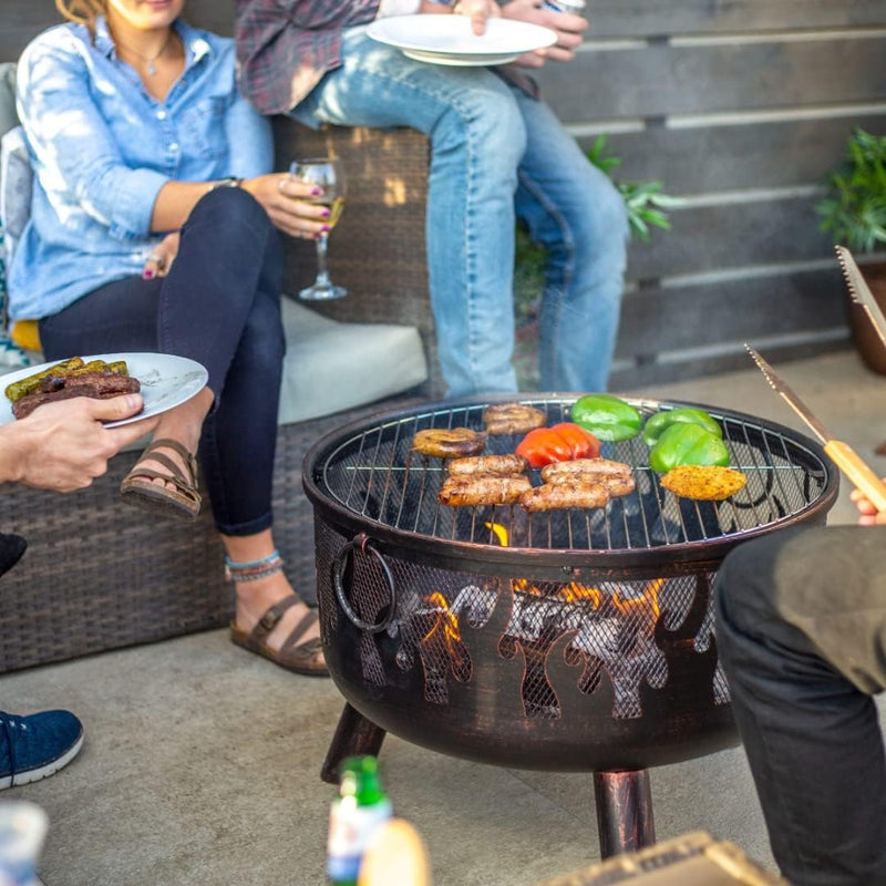 Garden Fire Pit Classic Wildfire Steel Firebowl