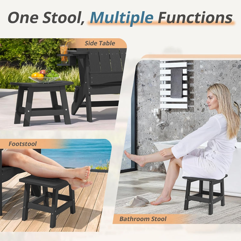 Garden Footstools Hdps Outdoor Ottomans 136KG (Set of 2)