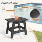Garden Footstools Hdps Outdoor Ottomans 136KG (Set of 2)