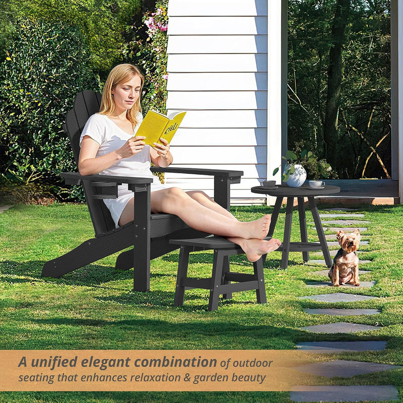 Garden Footstools Hdps Outdoor Ottomans 136KG (Set of 2)