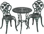Garden Furniture Set 3 Pieces Round Table 2