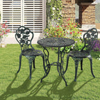Garden Furniture Set 3 Pieces Round Table 2
