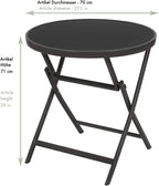 Garden Furniture Set Modena 1 Round Glass Topped