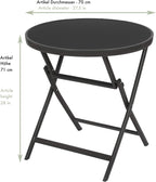Garden Furniture Set Modena 1 Round Glass Topped