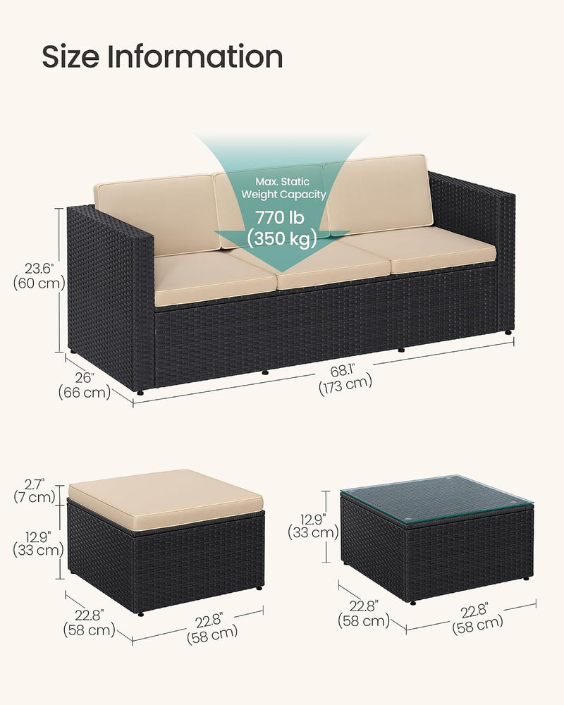 Garden Furniture Set Pe Rattan