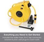 Garden Hose Pipe 20m Wall Mounted Reel Auto