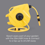 Garden Hose Pipe 20m Wall Mounted Reel Auto