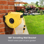 Garden Hose Pipe 20m Wall Mounted Reel Auto