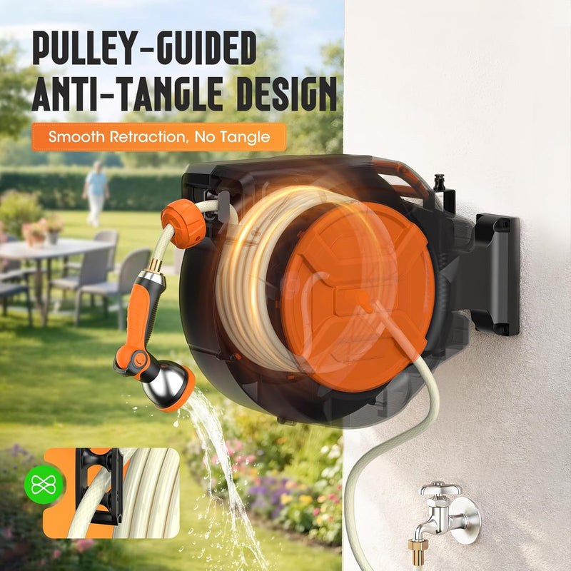 Garden Hose Reel 1 2" X 30+2m Retractable