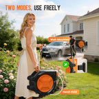 Garden Hose Reel 2-In-1 Wall Mounted Portable Auto