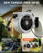 Garden Hose Reel Wall Mounted 25m+2m Retractable Pipe
