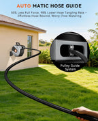 Garden Hose Reel Wall Mounted 25m+2m Retractable Pipe