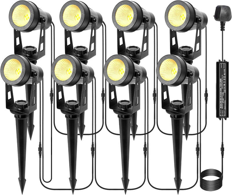 Garden Lights Mains 27m 8-In-1 LED