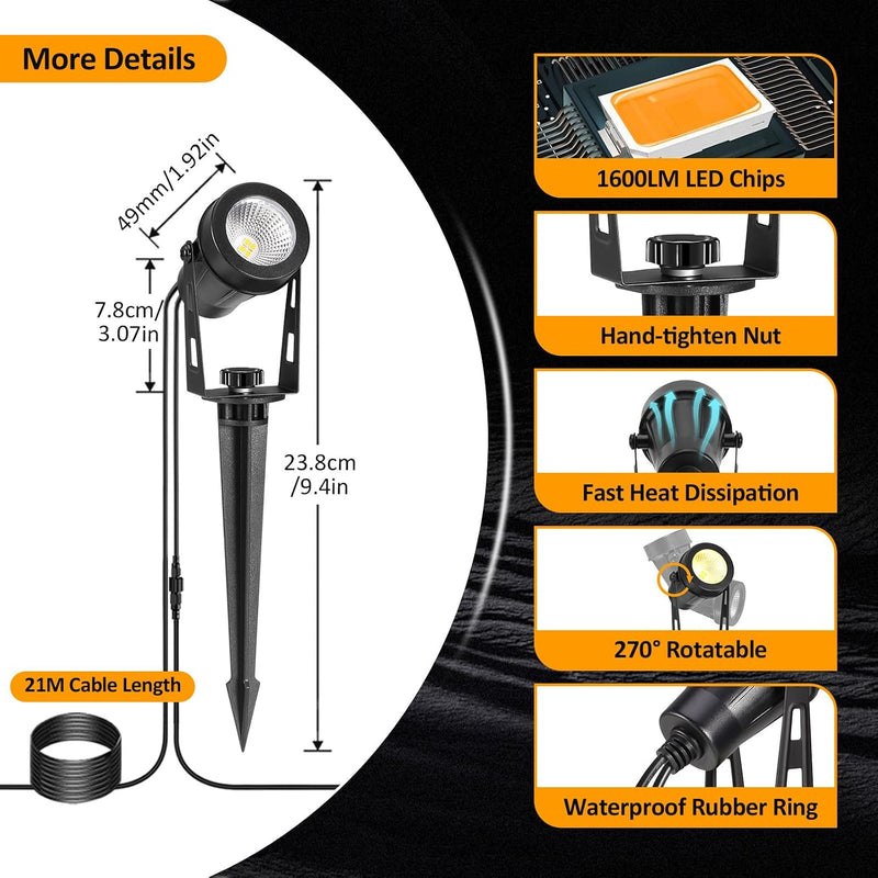 Garden Lights Mains 27m 8-In-1 LED