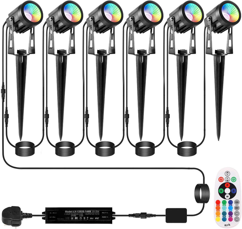 Garden Lights Mains Bs Plug Extendable